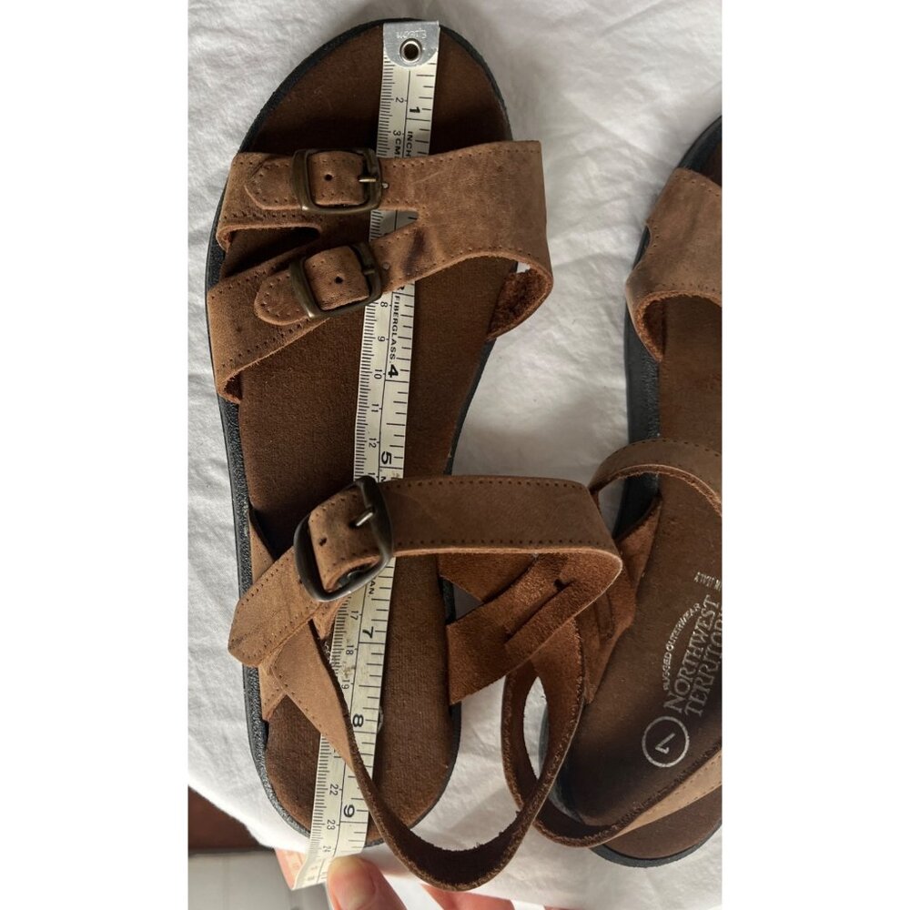 Northwest Territory Sandals Brown Leather Rugged Outdoors Casual Comfort Women 7 - Picture 8 of 10